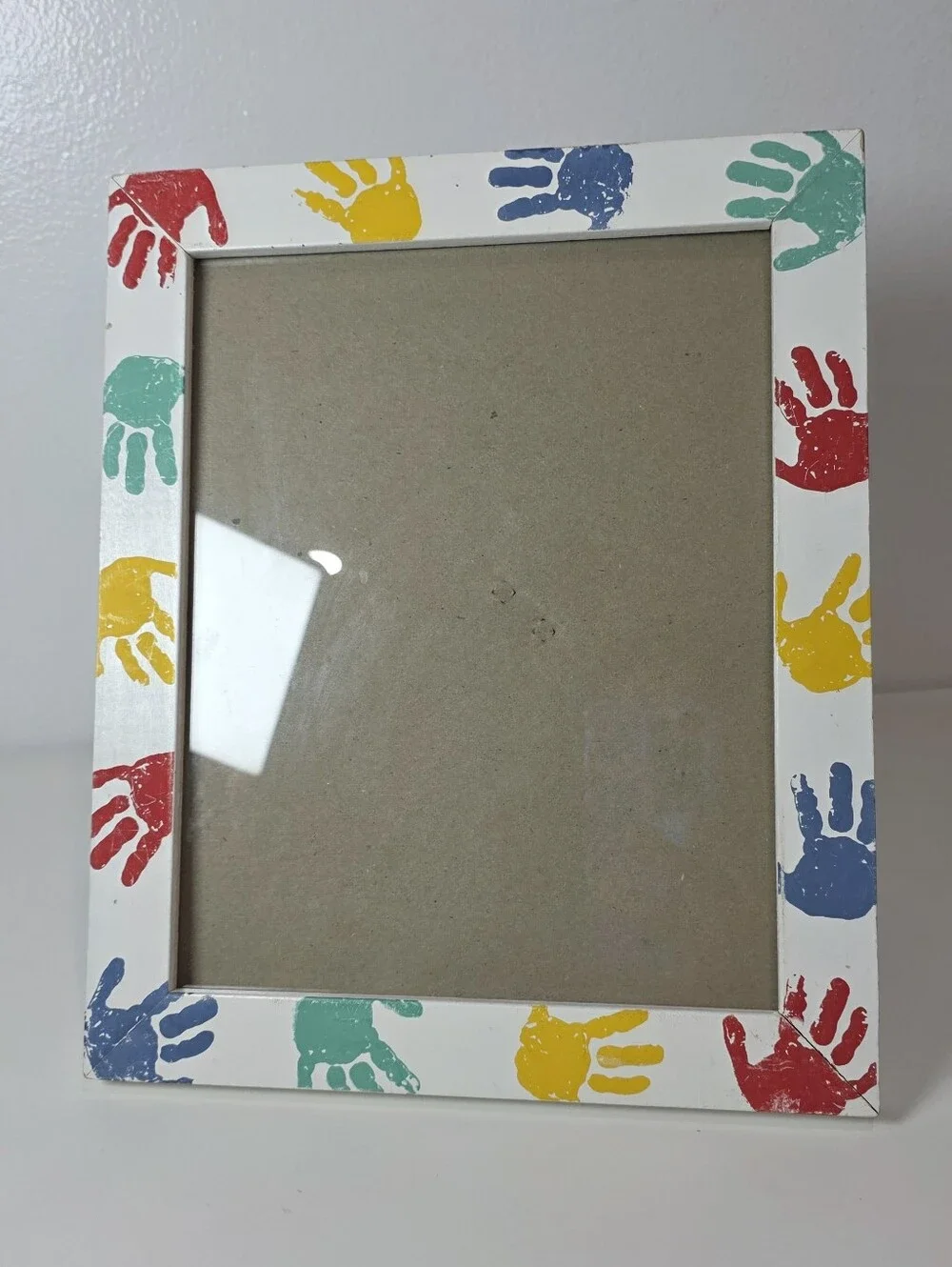 Vintage Colorful Handprint Picture Frame